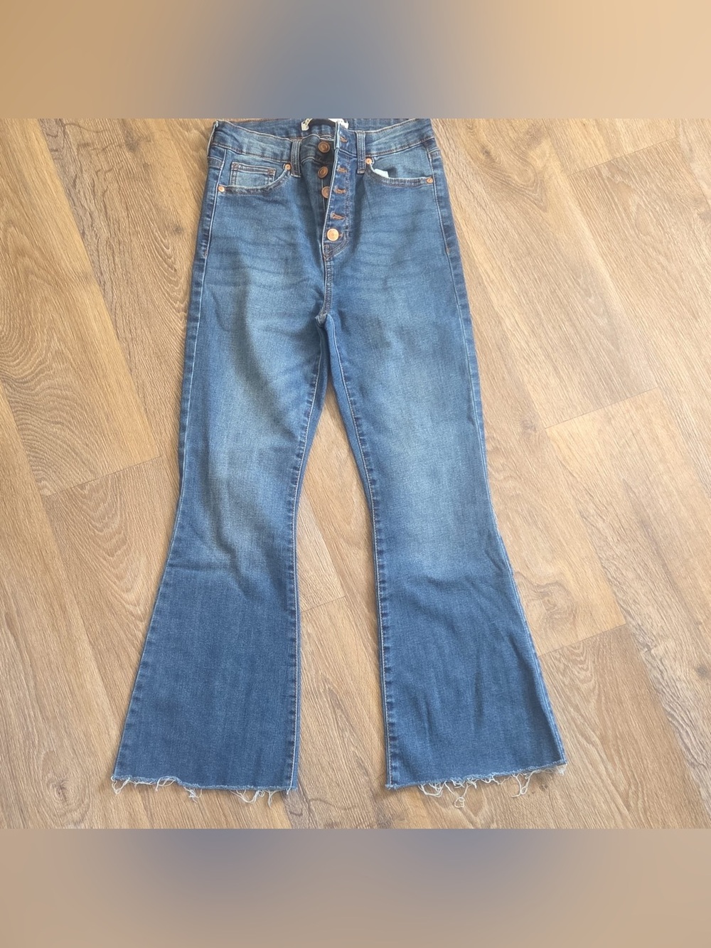 Celebrity Pink Medium Blue High-Rise Flare Jeans